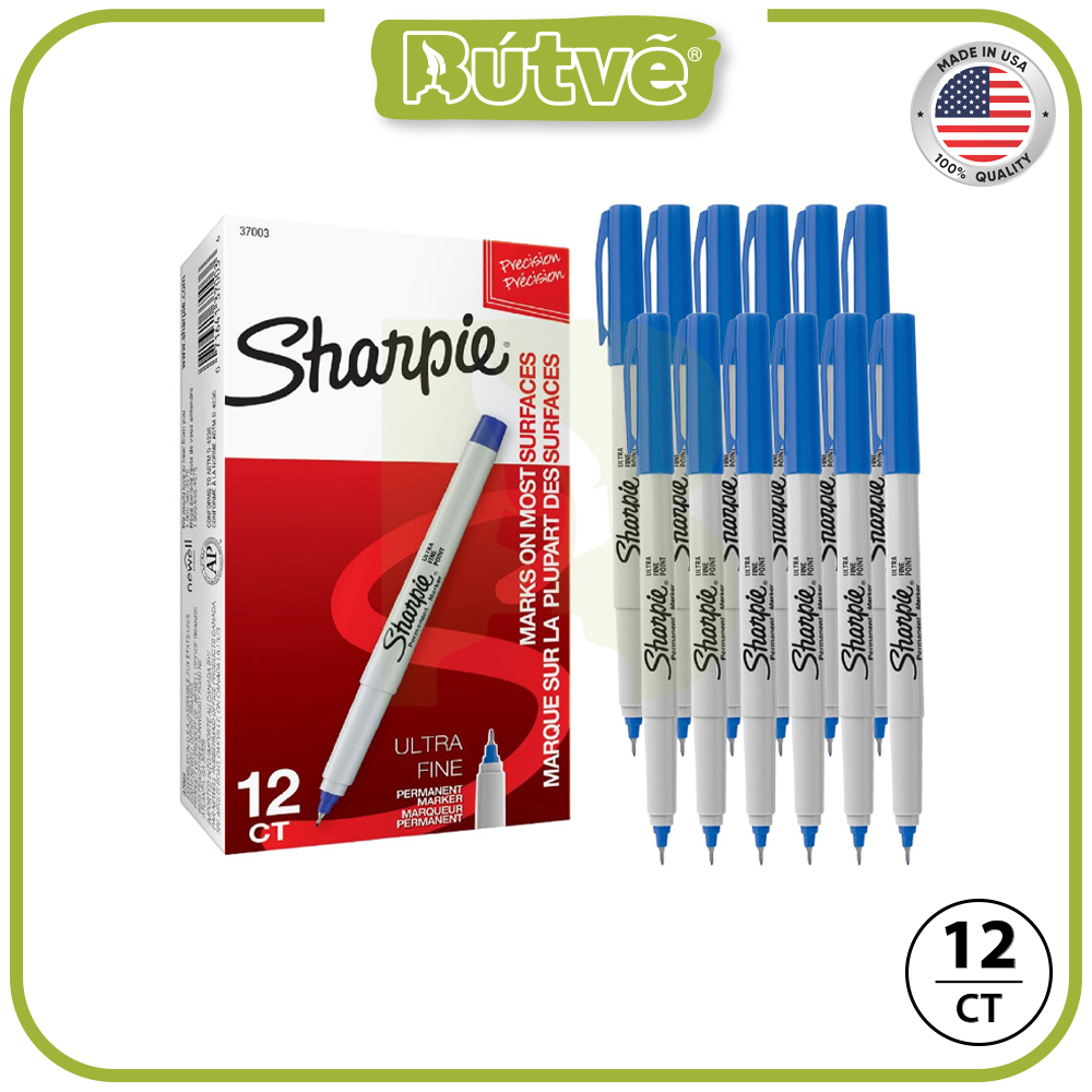 Bút lông dầu Sharpie Ultra Fine 0.5mm đánh dấu đa năng - Xanh dương (Blue) 37003