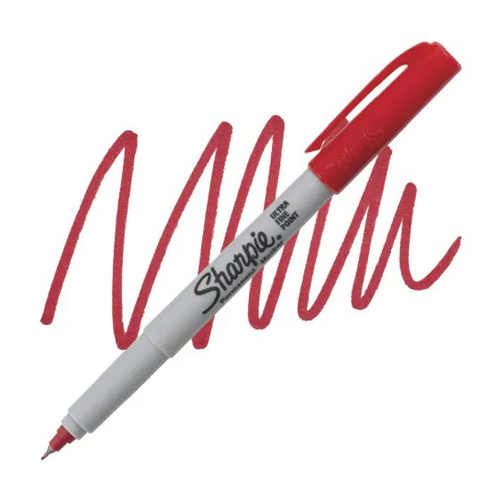 Bút lông dầu Sharpie Ultra Fine 0.5mm đánh dấu đa năng - Đỏ (Red) 37002