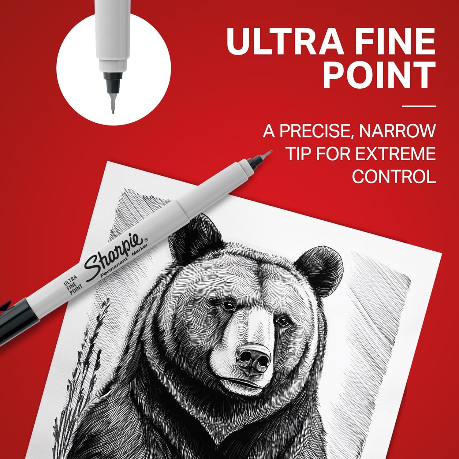 Bút lông dầu Sharpie Ultra Fine 0.5mm đánh dấu đa năng - Đen (Black) 37001