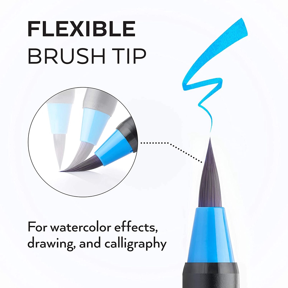 Bộ 48 cây bút lông màu ngòi cọ cao cấp Arteza Brush Pens (Hộp nhựa)