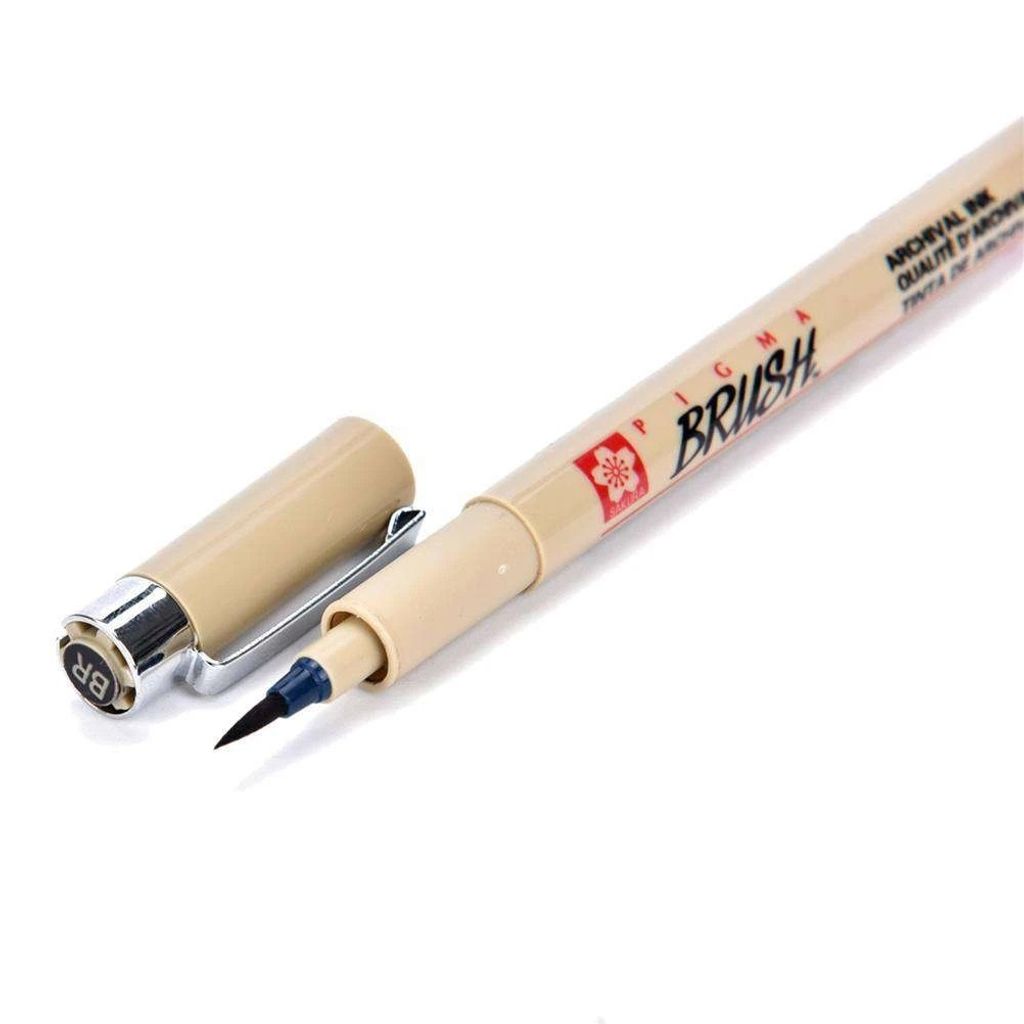 Bút lông màu vẽ không lem mực kháng nước Sakura Pigma Brush - Ngòi cọ