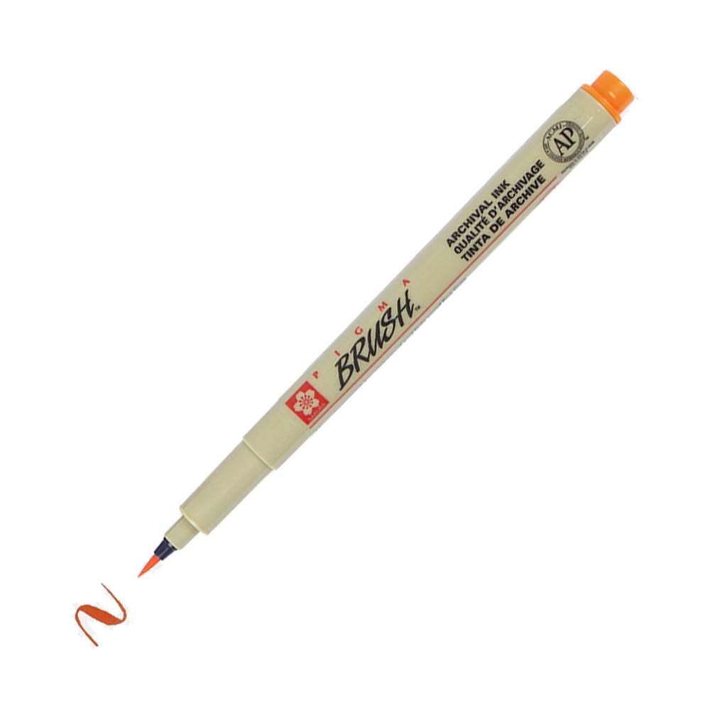 Bút lông màu vẽ không lem mực kháng nước Sakura Pigma Brush - Ngòi cọ