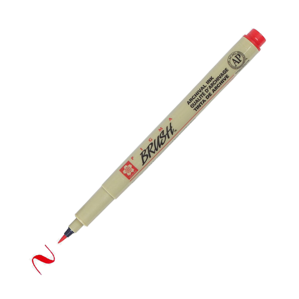 Bút lông màu vẽ không lem mực kháng nước Sakura Pigma Brush - Ngòi cọ
