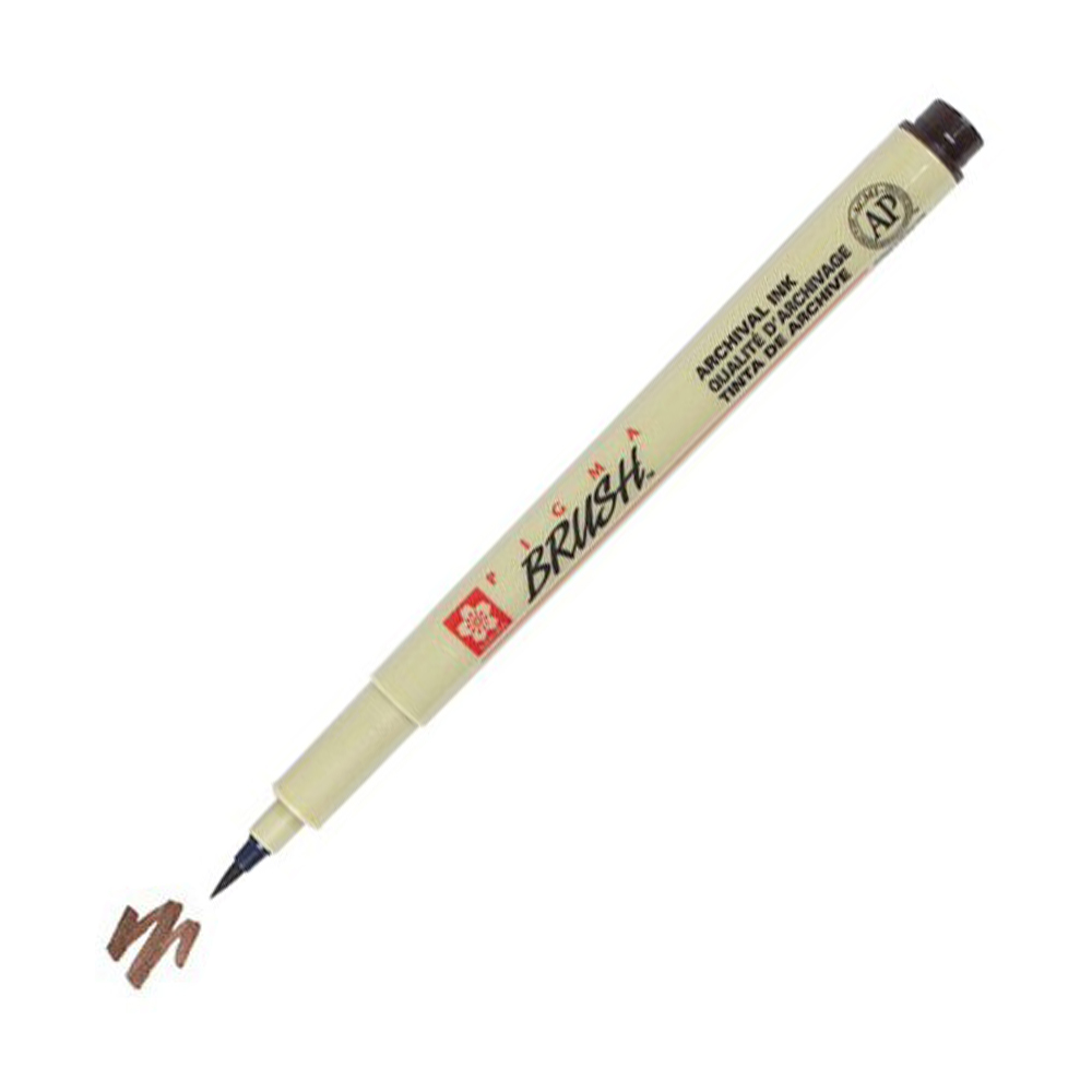 Bút lông màu vẽ không lem mực kháng nước Sakura Pigma Brush - Ngòi cọ