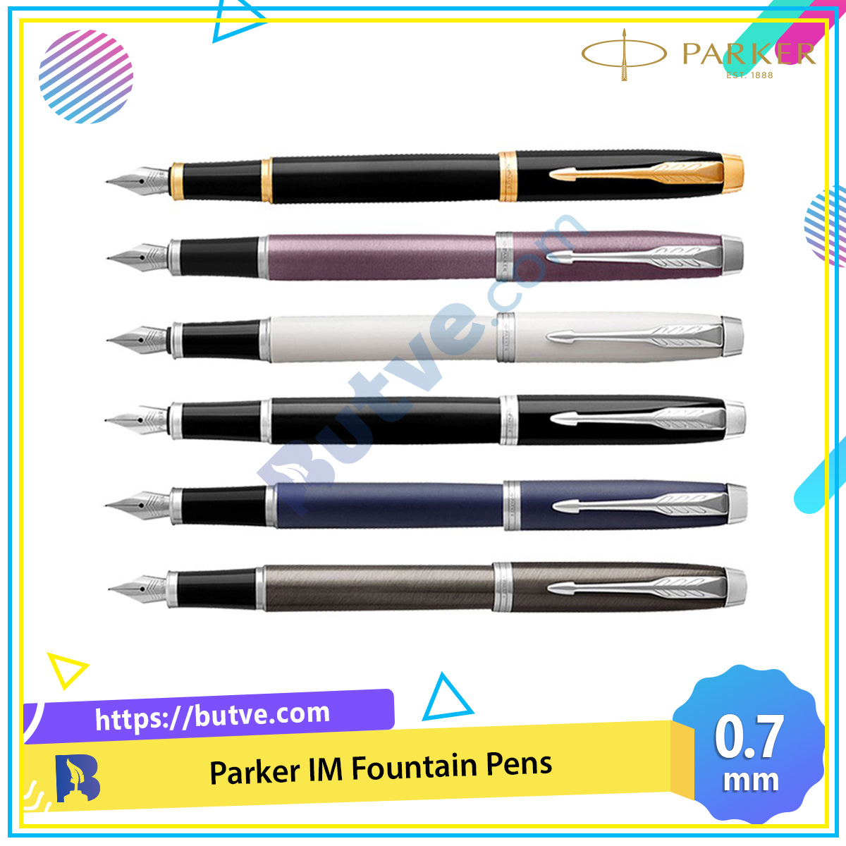 Bút máy ký cao cấp Parker IM Fountain Pens - Ngòi 0.7mm (Cây lẻ)