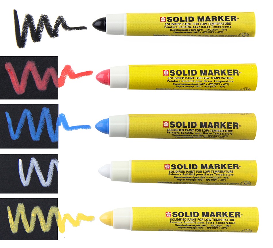 Bút sáp dầu chịu nhiệt độ thấp Sakura Solid Marker Low Temperature 12.0mm - Đỏ (Red) XSC-T#19