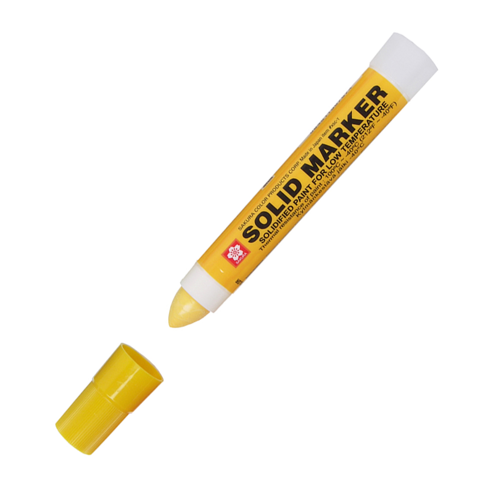 Bút sáp dầu chịu nhiệt độ thấp Sakura Solid Marker Low Temperature 12.0mm - Vàng (Yellow) XSC-T#3