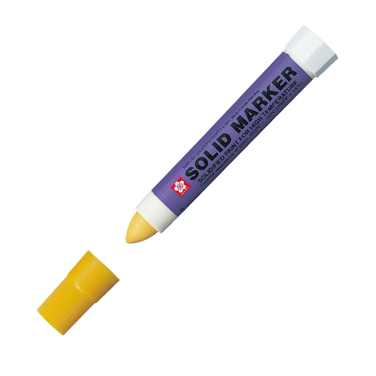 Bút sáp dầu Sakura Solid Marker (High Temperature) - 12.0mm đánh dấu chuyên dụng - Vàng (Yellow) XSC#3