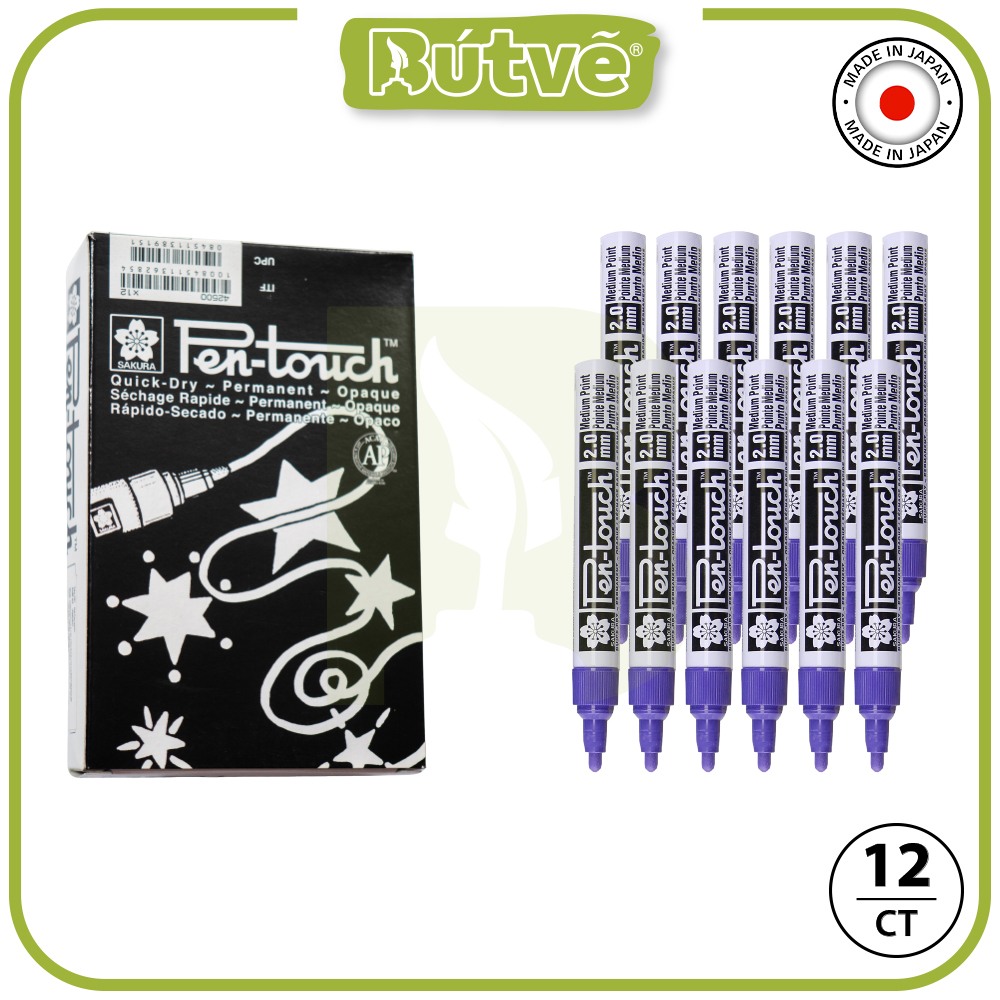 Bút sơn dầu Sakura Pentouch Medium Point 2.0mm đánh dấu đa năng - Tím (Purple) XPFKA#24