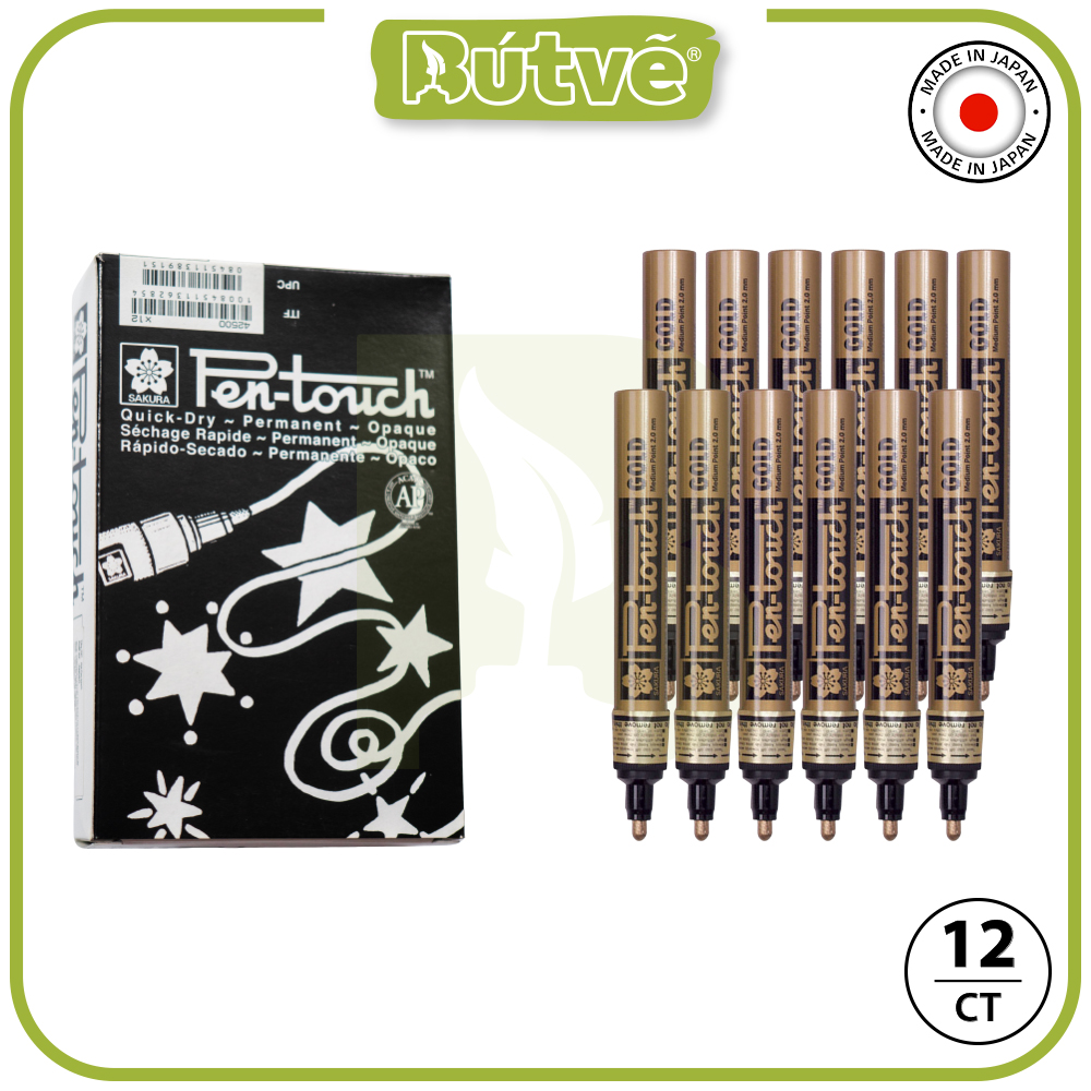 Bút sơn dầu Sakura Pentouch Medium Point 2.0mm đánh dấu đa năng - Vàng ánh kim (Gold) 41501