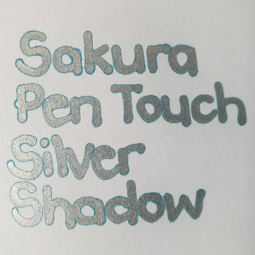 Bút sơn dầu vẽ nhũ bạc ánh kim có màu viền Sakura PenTouch Silver Shadow Fine Point - Ngòi 1.0mm (Cây lẻ)