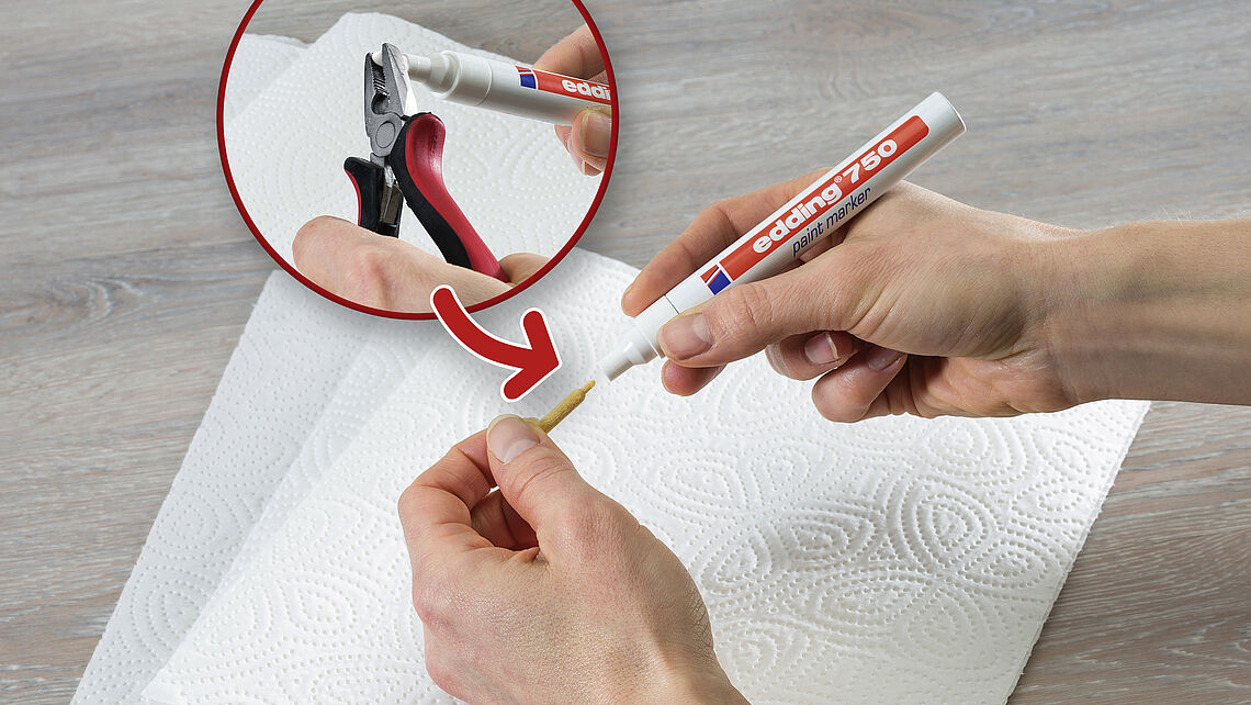 Bút sơn dầu vẽ đa chất liệu Edding 750 Paint Marker 2-4 mm - Đỏ (Red)