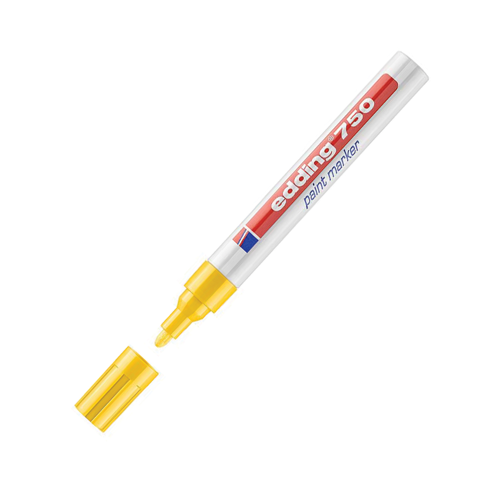 Bút sơn dầu vẽ đa chất liệu Edding 750 Paint Marker 2-4 mm - Vàng (Yellow)