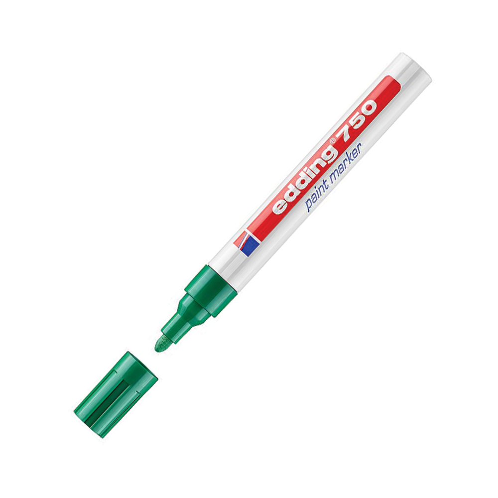 Bút sơn dầu vẽ đa chất liệu Edding 750 Paint Marker 2-4 mm - Xanh lá cây (Green)