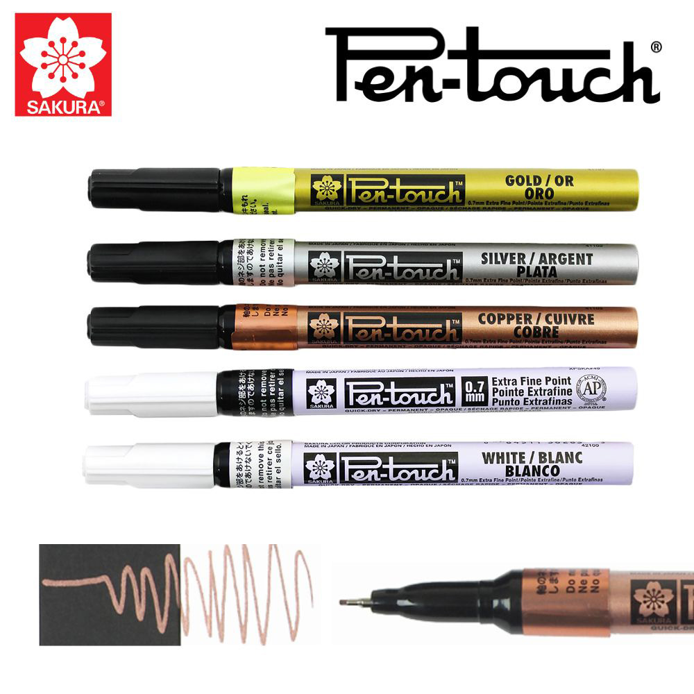 Bút sơn dầu vẽ đa chất liệu Sakura PenTouch Extra Fine - Ngòi 0.7mm (Cây lẻ)