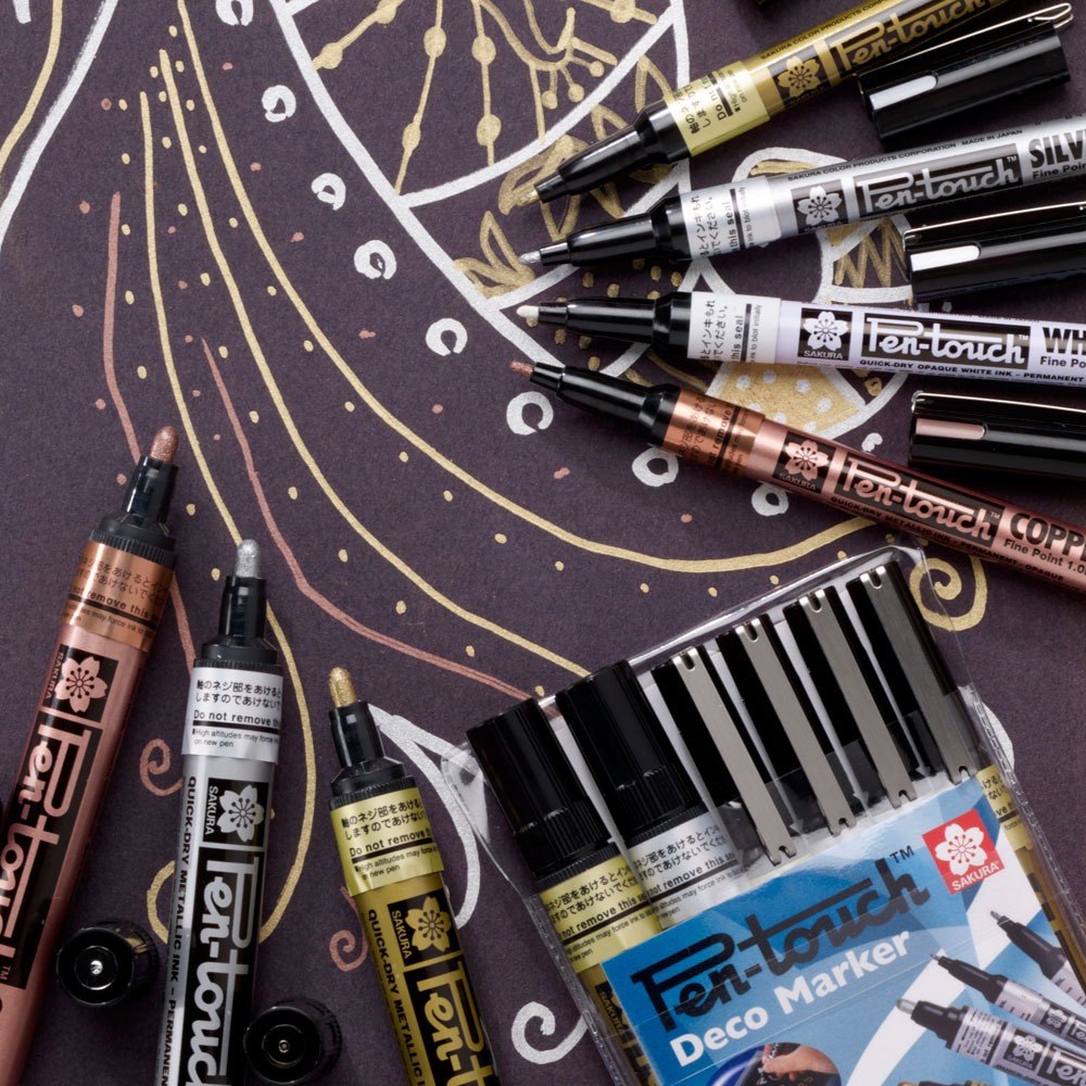 Bút sơn dầu vẽ đa chất liệu Sakura PenTouch Medium Point - Ngòi 2.0mm (Cây lẻ)