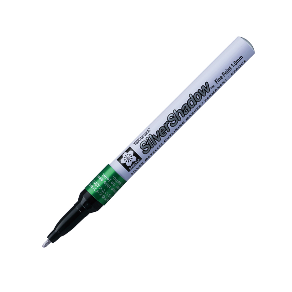 Bút sơn dầu vẽ nhũ bạc ánh kim có màu viền Sakura PenTouch Silver Shadow Fine Point - Ngòi 1.0mm (Cây lẻ)