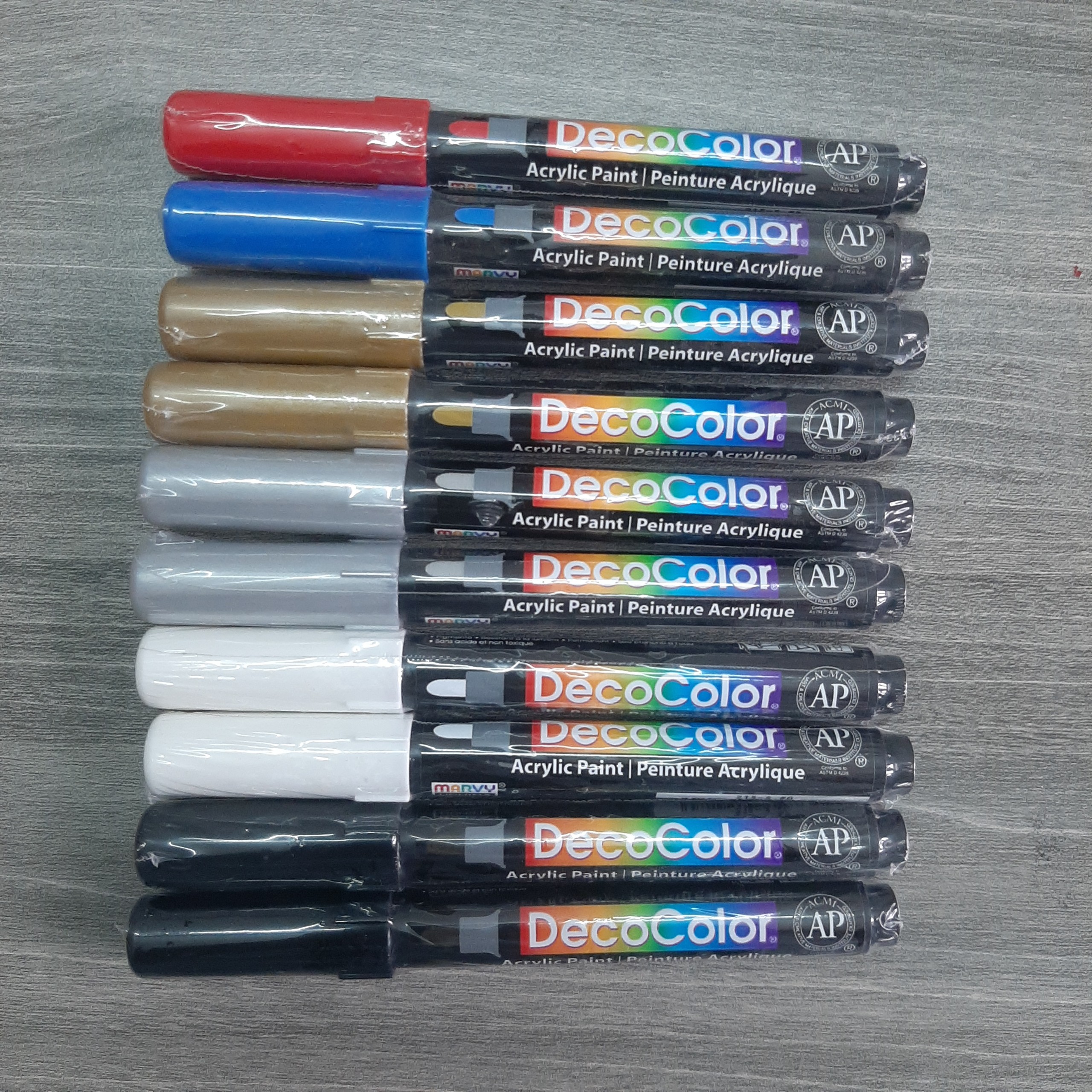 Bút sơn acrylic Marvy DecoColor Acrylic Extra Fine 0.8mm viết thiệp không lem - Trắng (White) #115