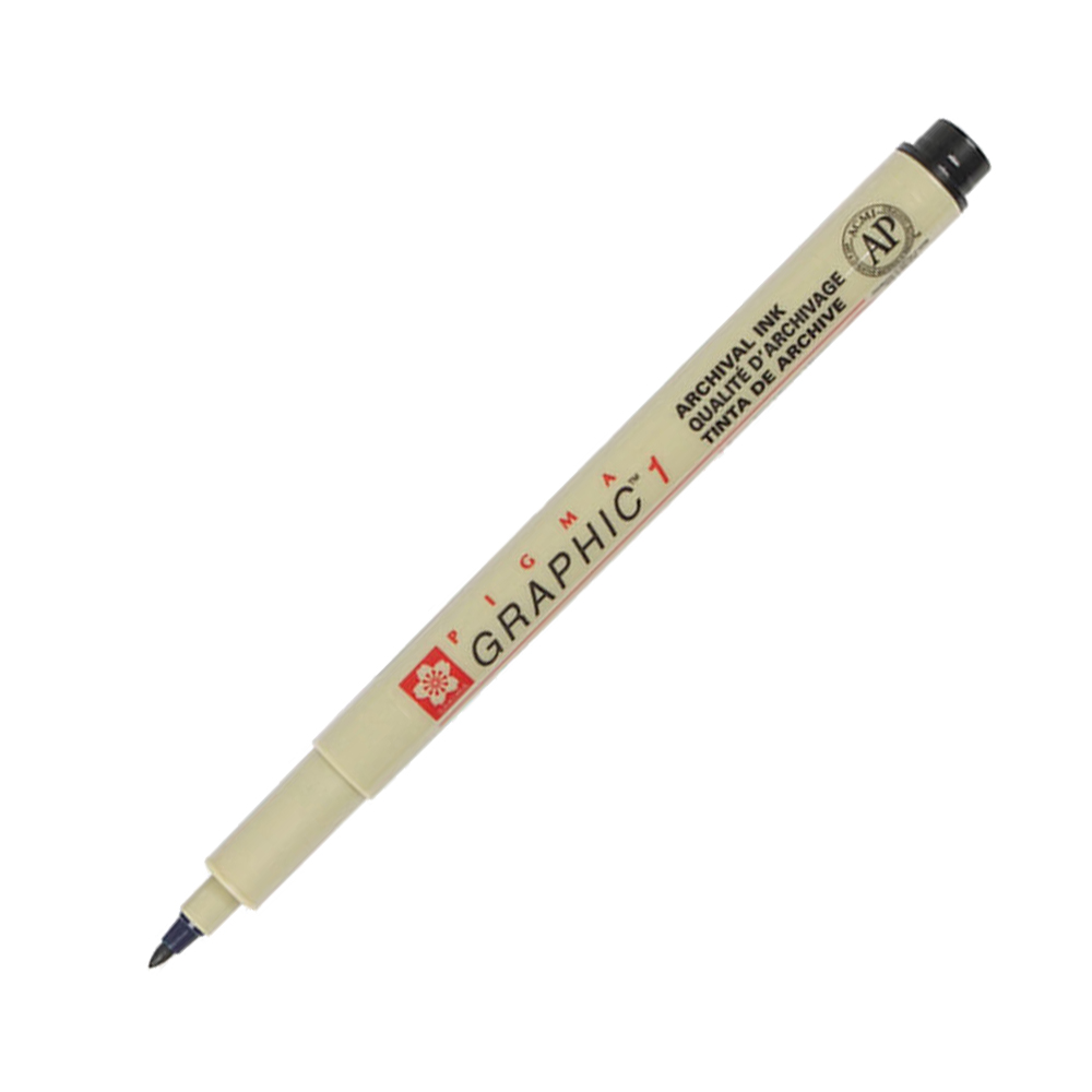 Bút vẽ đồ họa mực không lem Sakura Pigma Graphic – Màu Black