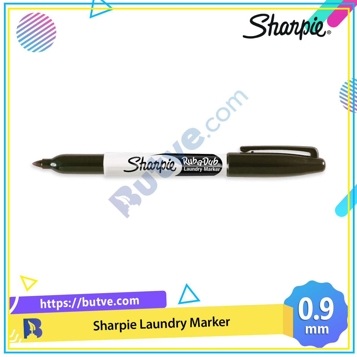 Bút Vẽ Vải Giặt Không Phai Màu Sharpie Laundry Marker - 0.9Mm | Butve.Com