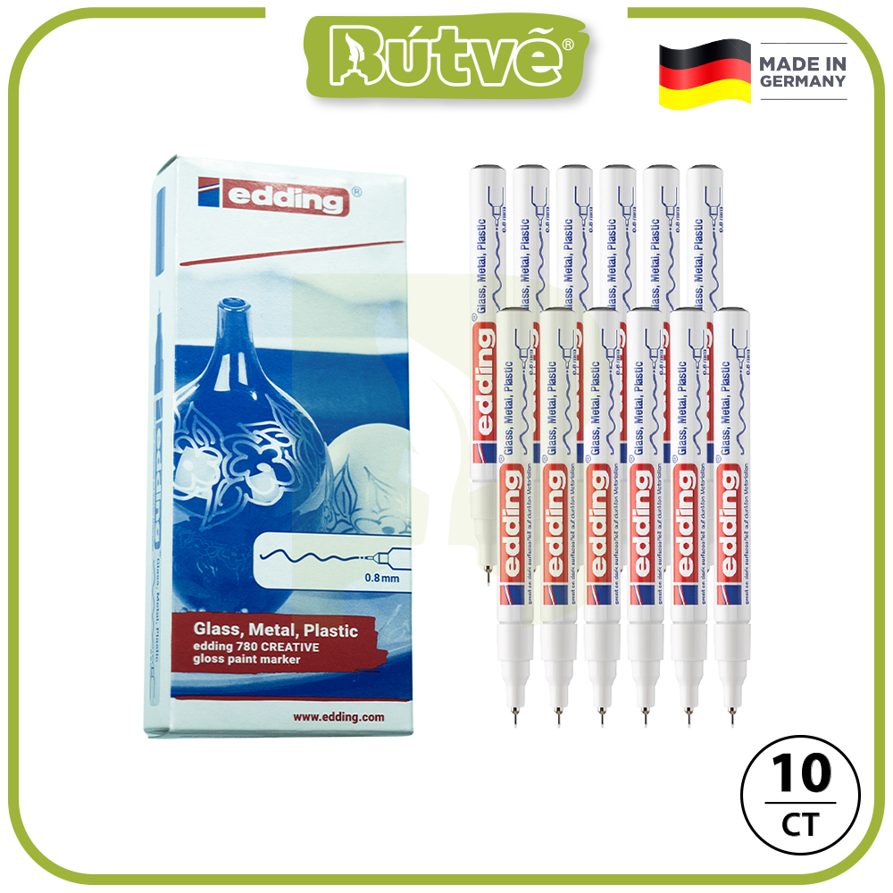 Bút sơn dầu viết thiệp không lem Edding 780 Paint Marker 0.8 mm - Trắng (White)