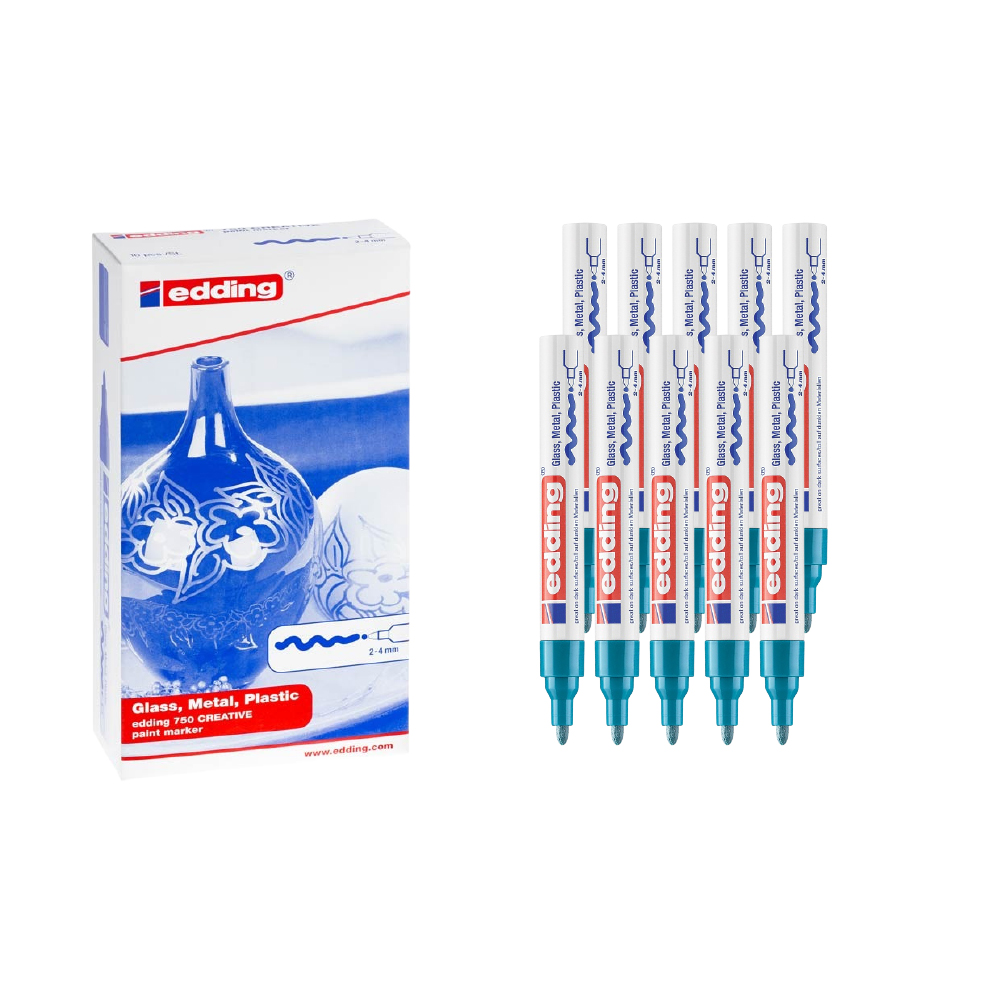 Bút sơn dầu vẽ đa chất liệu Edding 750 Paint Marker 2-4 mm - Xanh da trời (Light Blue)