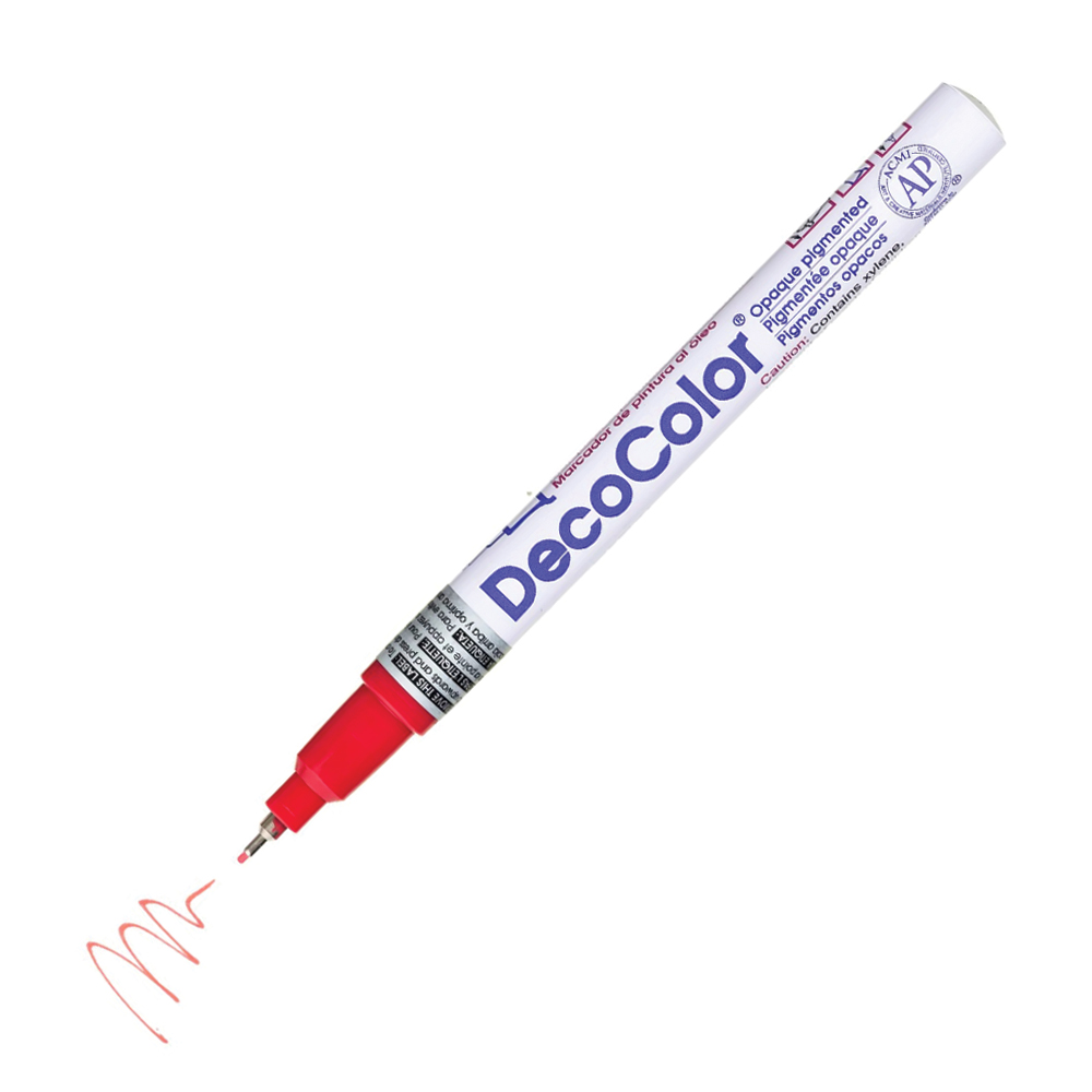 Bút sơn dầu viết thiệp Marvy DecoColor Paint Marker Extra Fine 0.8mm - Đỏ (Red) #140