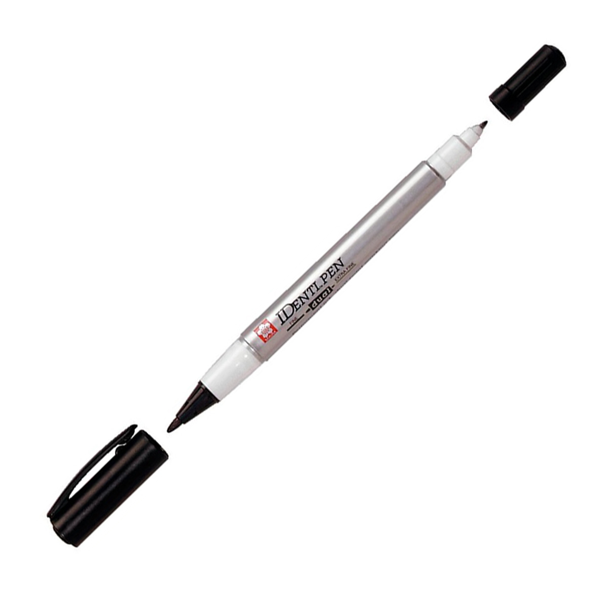 Bút lông dầu 2 ngòi Sakura Identi Pen 0.4mm / 1.0mm đánh dấu đa năng - Đen (Black) XYK-T#49