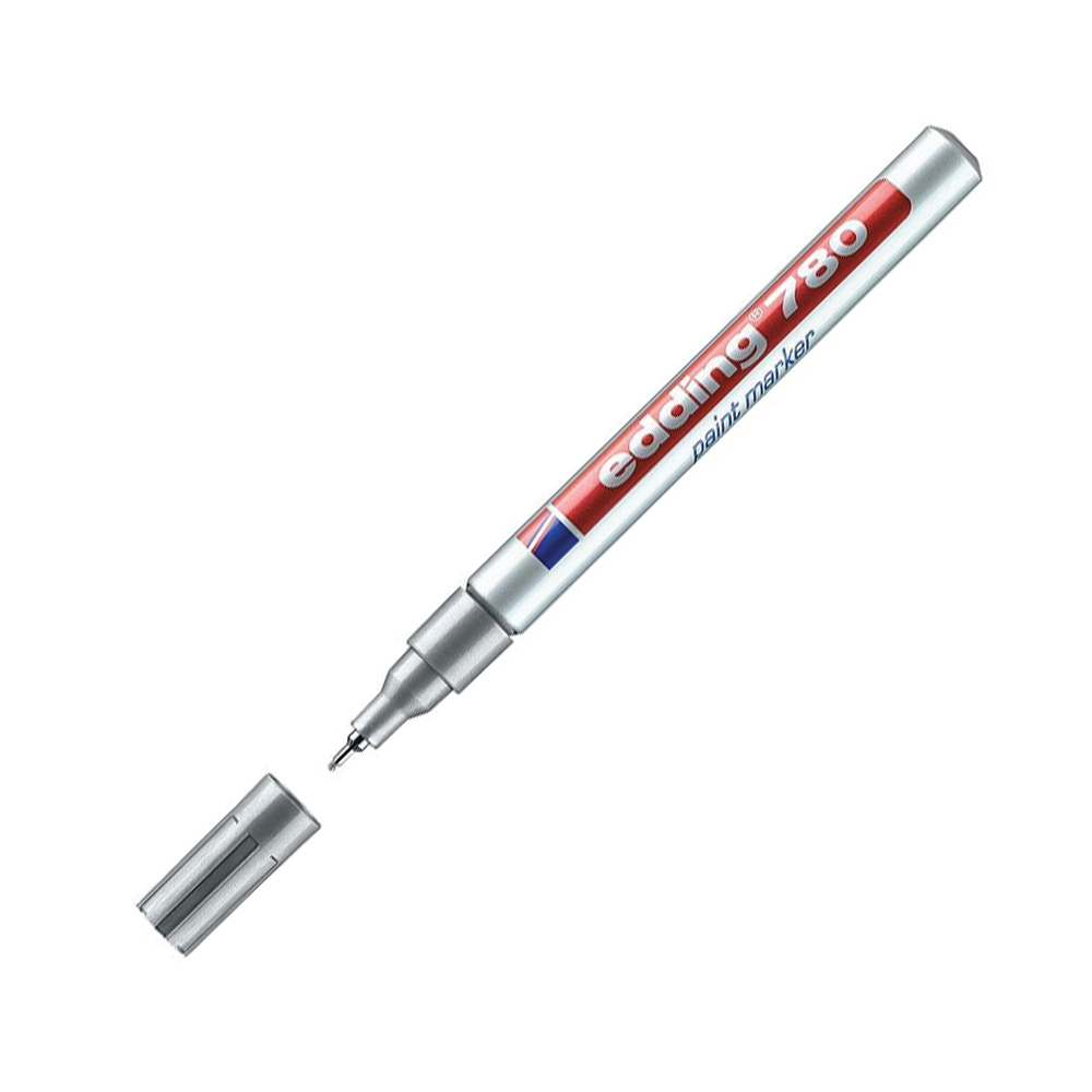 Bút sơn dầu viết thiệp không lem Edding 780 Paint Marker 0.8 mm - Bạc ánh kim (Silver)