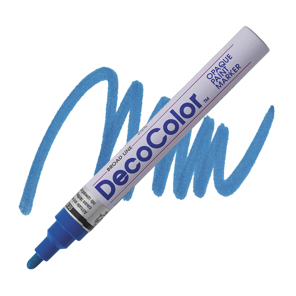 Bút sơn dầu đánh dấu công nghiệp Marvy DecoColor Industrial Paint Marker Broad 2.0mm - Xanh dương (Blue) #728