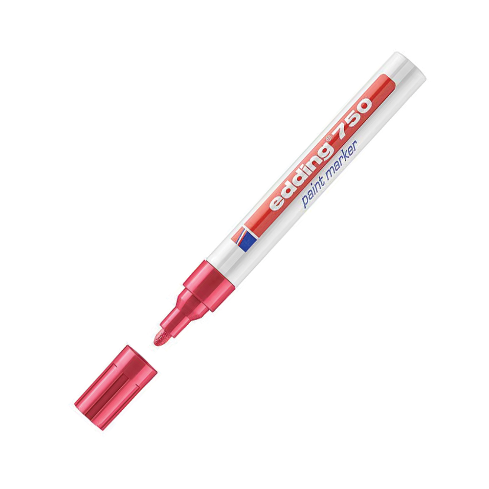 Bút sơn dầu vẽ đa chất liệu Edding 750 Paint Marker 2-4 mm - Đỏ (Red)