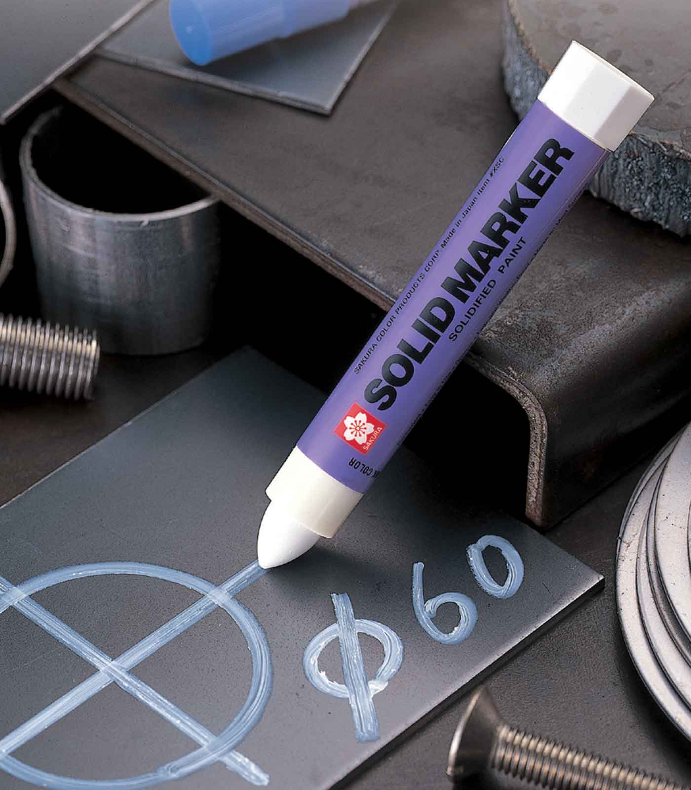 Bút sáp dầu chịu nhiệt độ cao Sakura Solid Marker High Temperature 12.0mm - Trắng (White) XSC#50