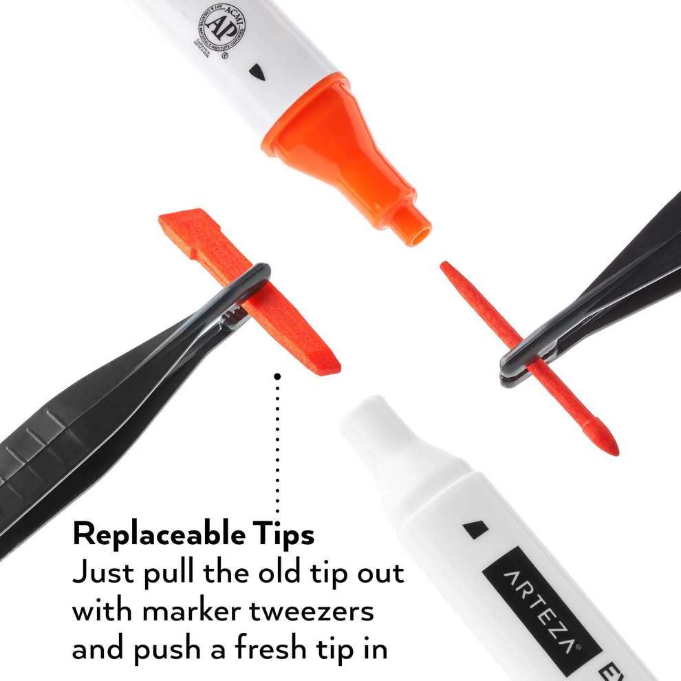 Bộ 144 bút marker 2 đầu vẽ phác thảo cao cấp EverBlend Art Markers