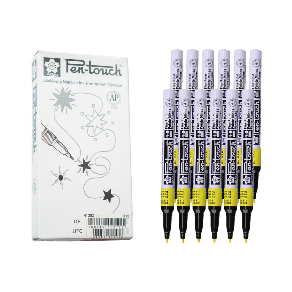 Bút sơn dầu Sakra Pentouch Fine Point 1.0mm đánh dấu đa năng - Vàng (Yellow) XPMKA#3