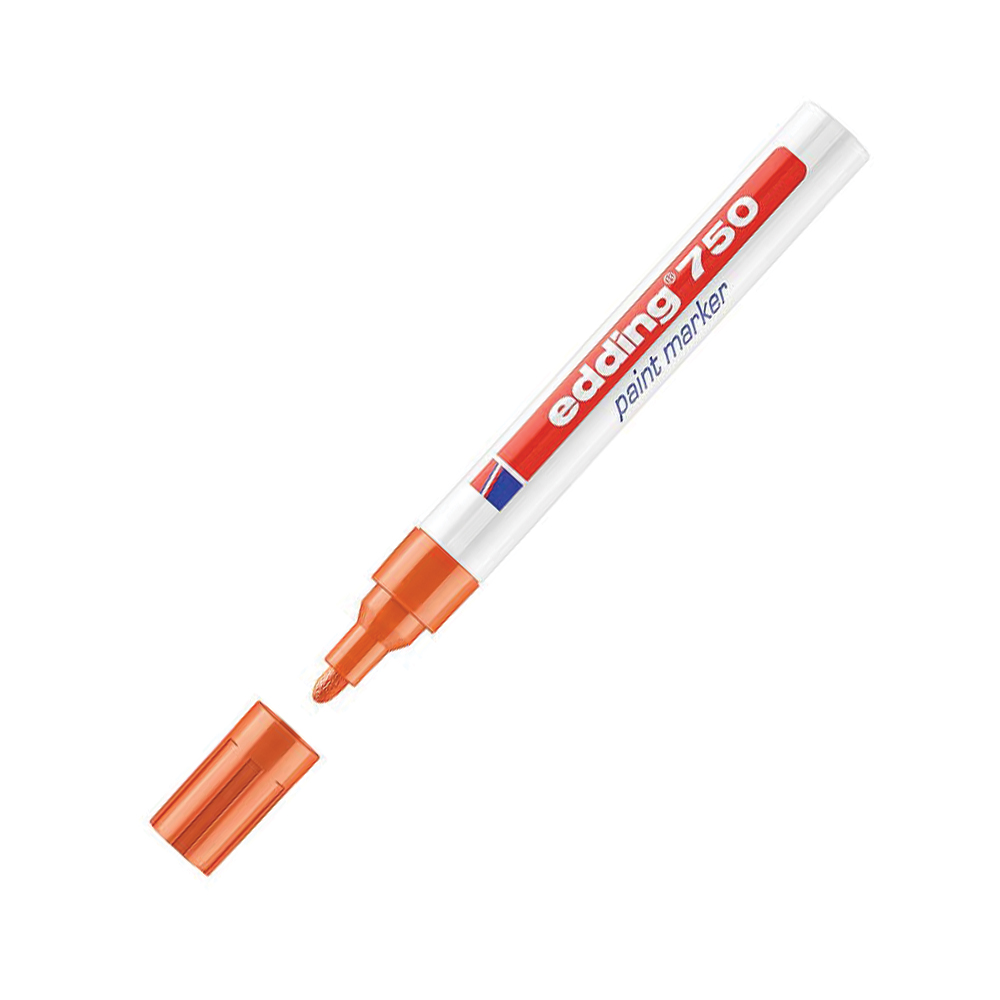 Bút sơn dầu vẽ đa chất liệu Edding 750 Paint Marker 2-4 mm - Cam (Orange)