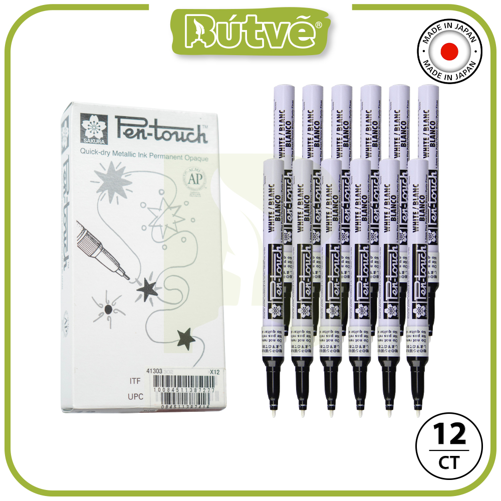 Bút sơn dầu Sakra Pentouch Fine Point 1.0mm đánh dấu đa năng - Trắng (White) 42300