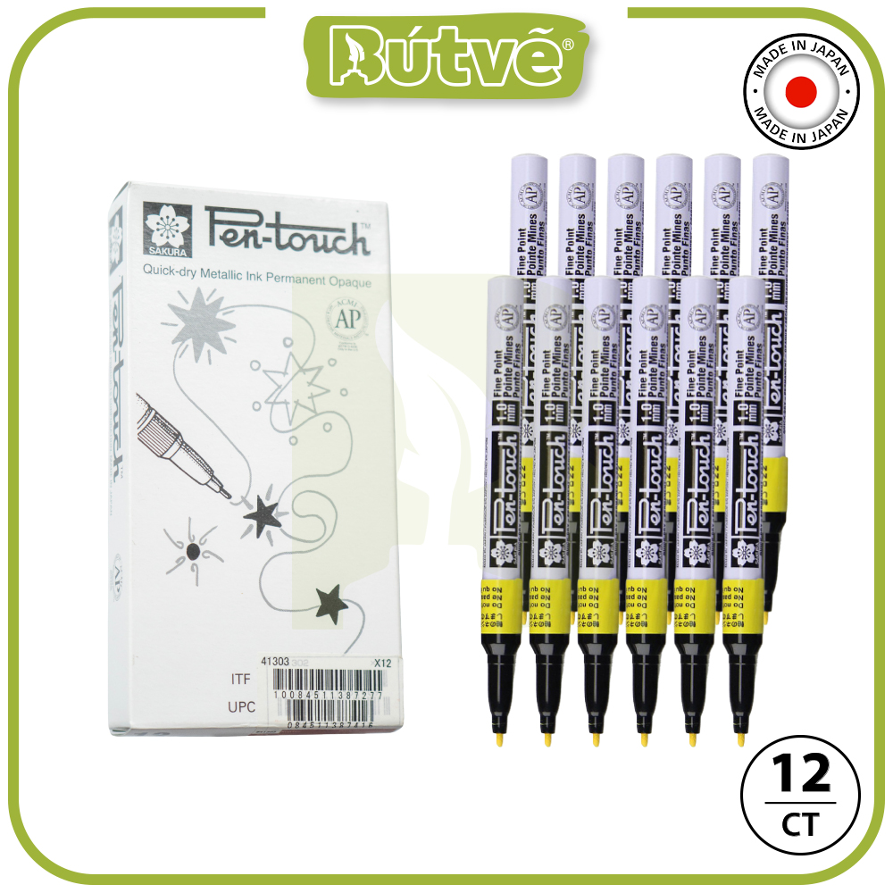 Bút sơn dầu Sakra Pentouch Fine Point 1.0mm đánh dấu đa năng - Vàng (Yellow) XPMKA#3