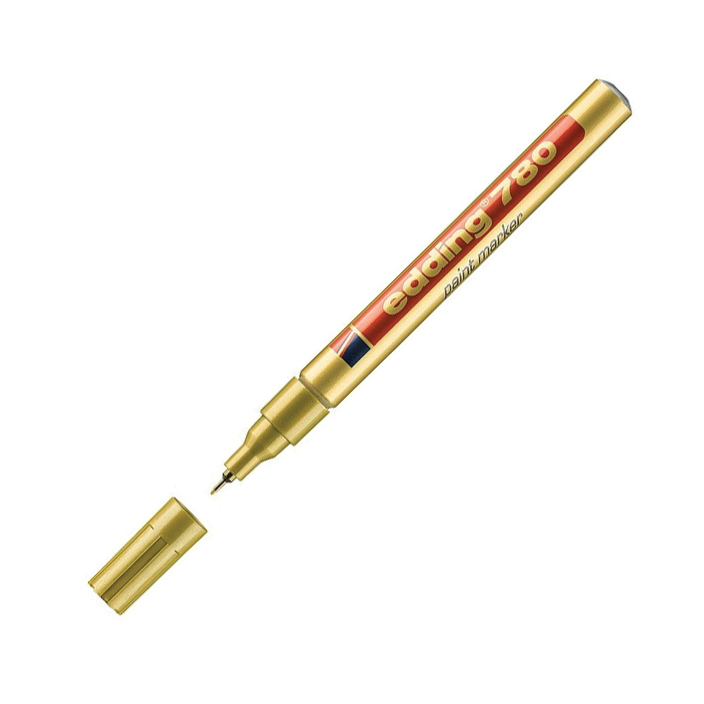 Bút sơn dầu viết thiệp không lem Edding 780 Paint Marker 0.8 mm - Vàng ánh kim (Gold)