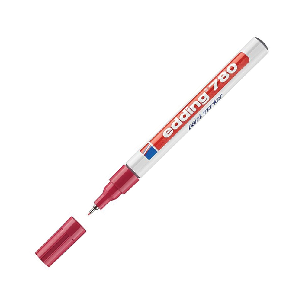 Bút sơn dầu viết thiệp không lem Edding 780 Paint Marker 0.8 mm - Đỏ (Red)
