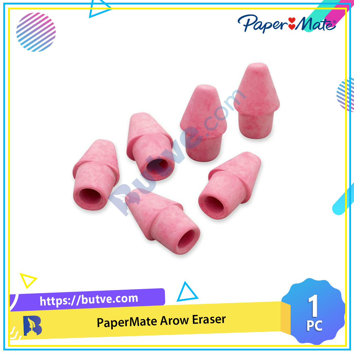 Gôm tẩy bút chì Paper Mate Arrowhead Cap