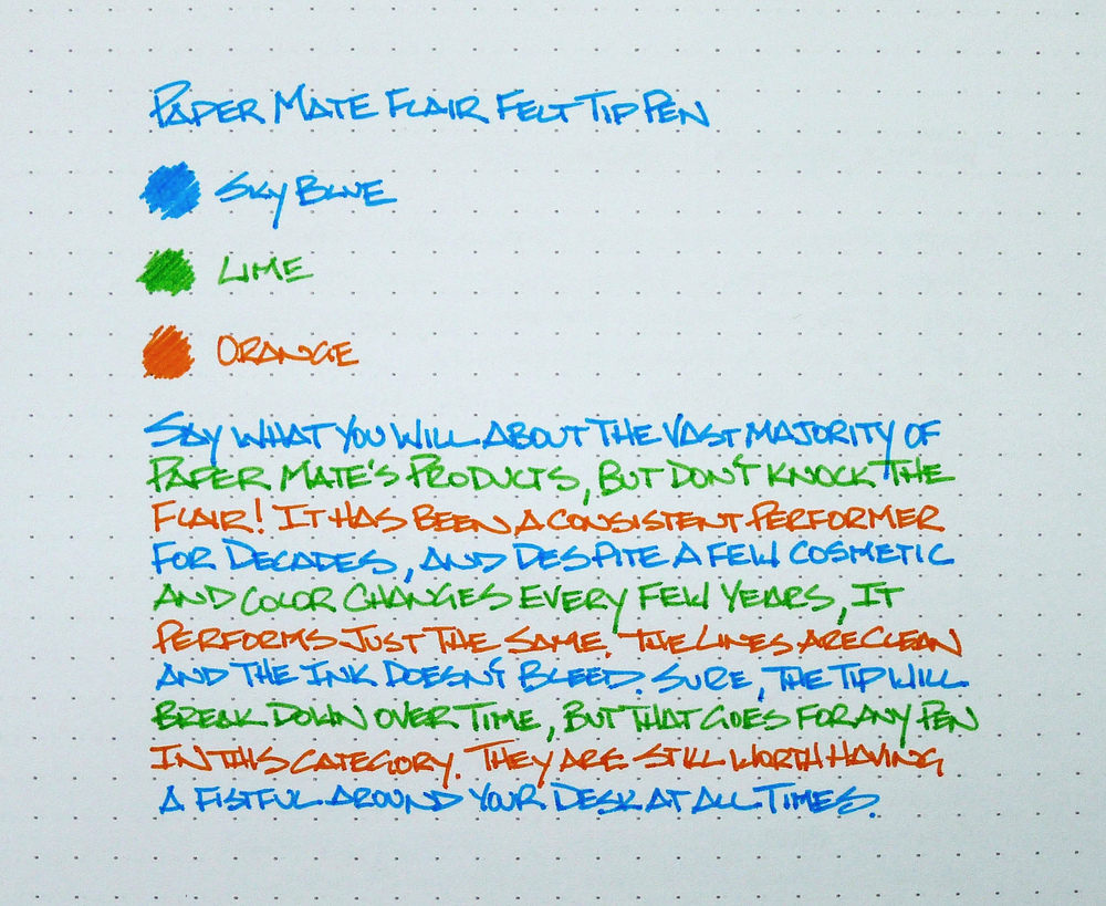 Bút lông màu mực gốc nước Paper Mate Flair Tip Medium Point - Ngòi 0.7mm (Cây lẻ)