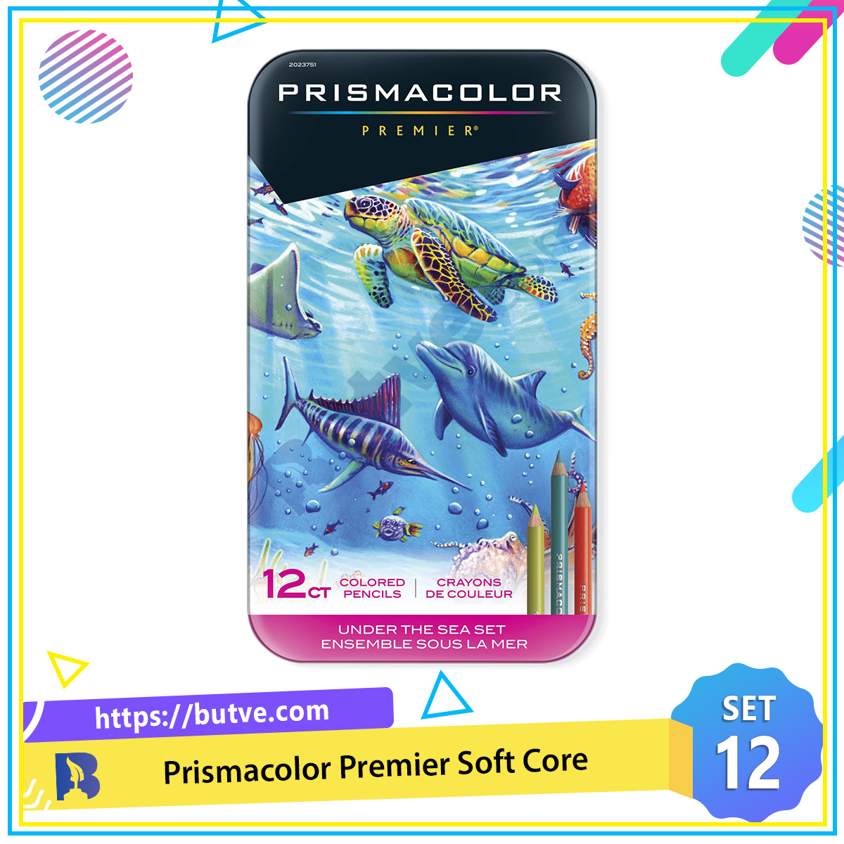 Hộp 12 bút chì màu vẽ đại dương Prismacolor Premier Under The Sea Colored Pencil