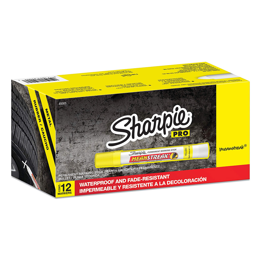 Bút sáp đánh dấu công nghiệp siêu bền ngòi tròn Sharpie Mean Streak, Bullet Tip