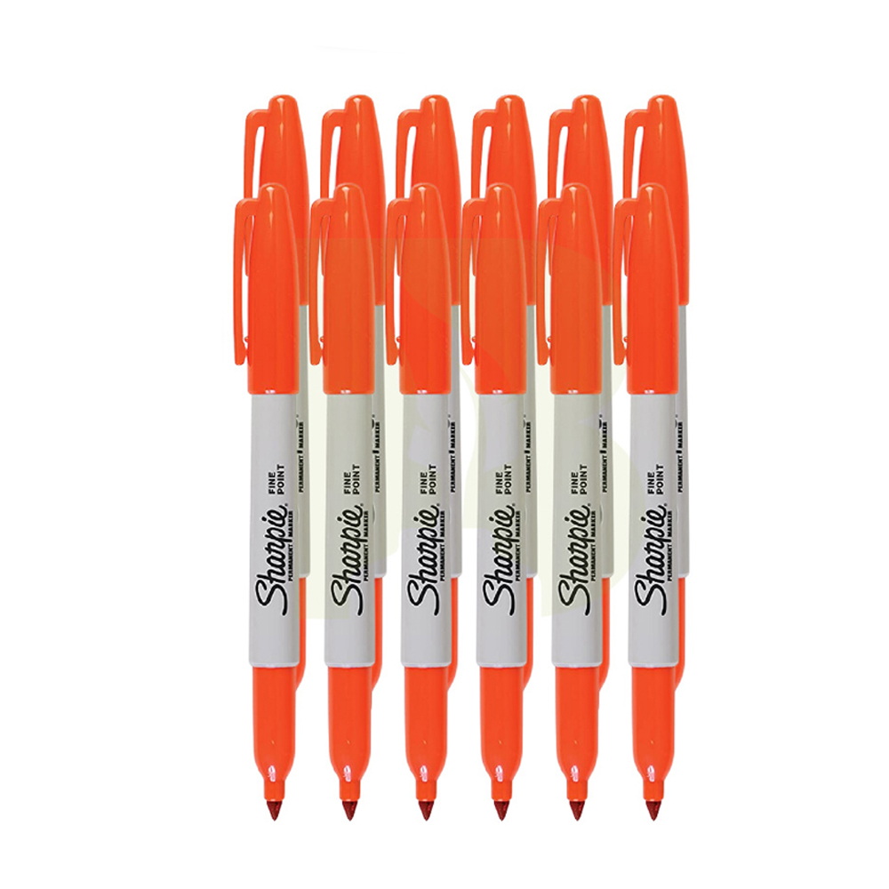 Bút lông dầu Sharpie Fine Point 0.9mm đánh dấu đa năng - Cam (Orange) 30006