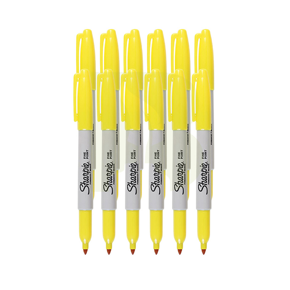 Bút lông dầu Sharpie Fine Point 0.9mm đánh dấu đa năng - Vàng (Yellow) 30005