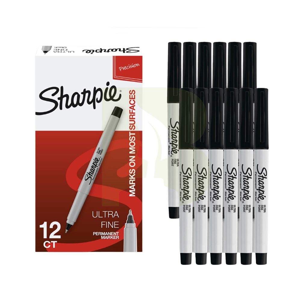 Bút lông dầu Sharpie Ultra Fine 0.5mm đánh dấu đa năng - Đen (Black) 37001