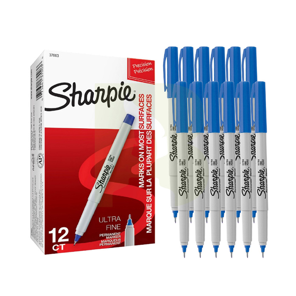 Bút lông dầu Sharpie Ultra Fine 0.5mm đánh dấu đa năng - Xanh dương (Blue) 37003