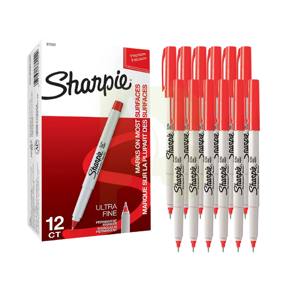 Bút lông dầu Sharpie Ultra Fine 0.5mm đánh dấu đa năng - Đỏ (Red) 37002