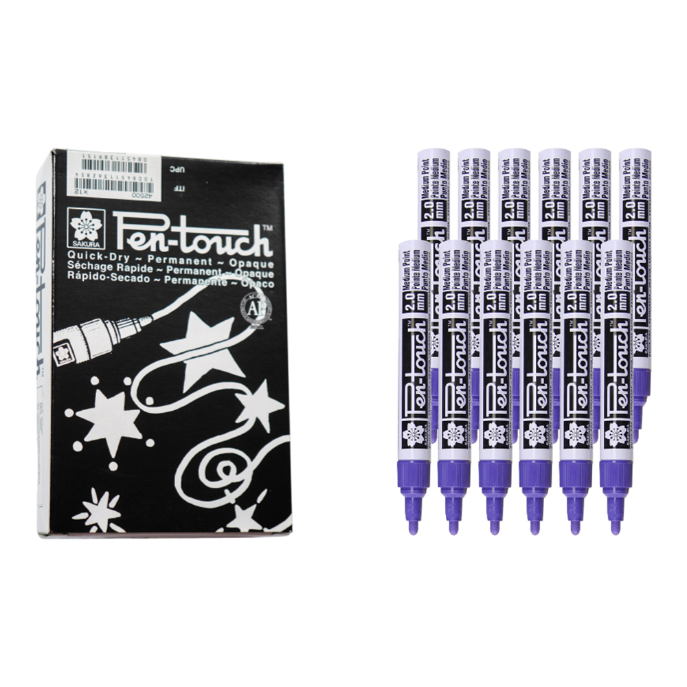 Bút sơn dầu Sakura Pentouch Medium Point 2.0mm đánh dấu đa năng - Tím (Purple) XPFKA#24