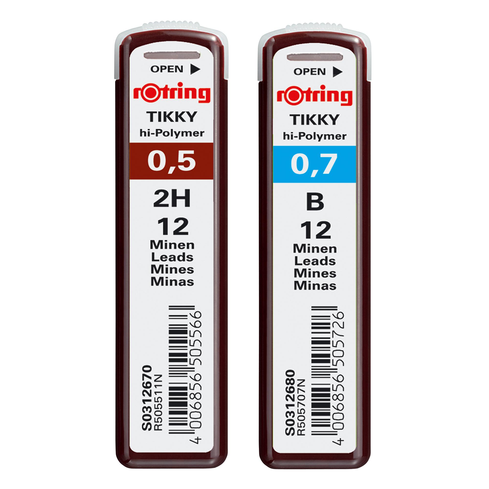 Hộp 12 ruột chì kim cho bút chì cơ Rotring Fine Hi-Polymer Lead (Hộp lẻ)